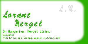lorant mergel business card